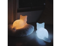 Luz noturna de gato de vinil, lâmpada de animal portátil para quarto SLD