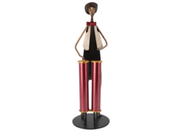 Estátua Decorativa de Baterista em Ferro para Sala e Escritório