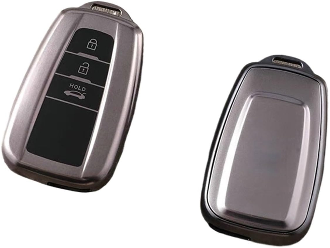 Capa Para Chave De Carro Em Tpu Cinza Chumbo, Compatível Com Toyota Prius Camry Corolla C Hr Rav4 Land Cruiser Prado