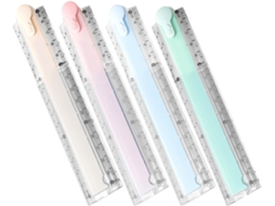Régua Multifuncional Dobrável De Plástico 30 Cm, Conjunto 4 Peças,