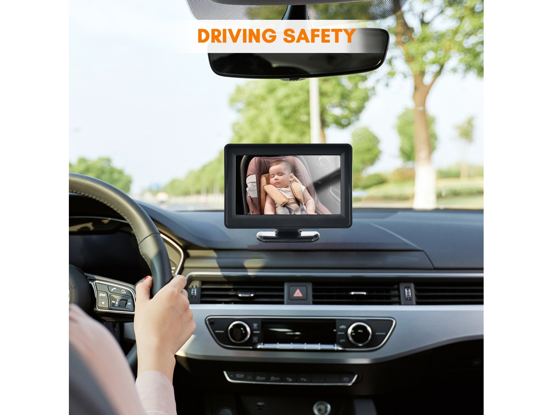 Mali monitor de Bebê para Carro com Câmera 1080p Visão Noturna 4.3 Polegadas Ênfase Segura