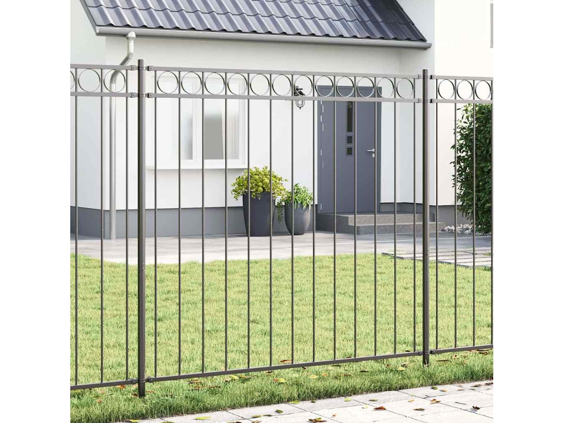 Vidaxl Elemento De Cerca Assen Cinzeto 170 X 170 Cm Aço