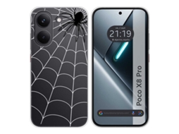Capa Tumundosmartphone De Silicone Transparente Para Xiaomi Poco X8 Pro 5g Com Estampa De Aranha Em Desenho Animado