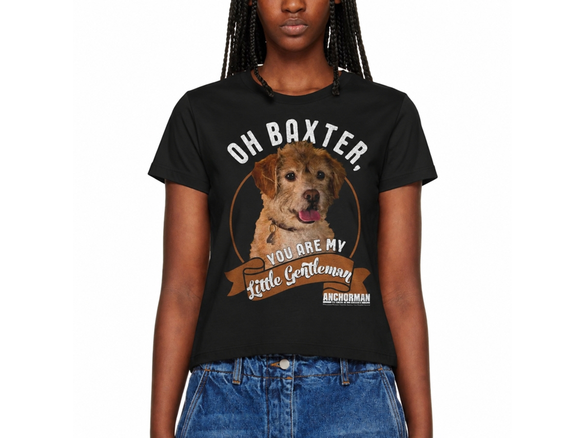 Rockinstone Anchorman Movie Little Gentleman Black Adult T-shirt Size:xxl
