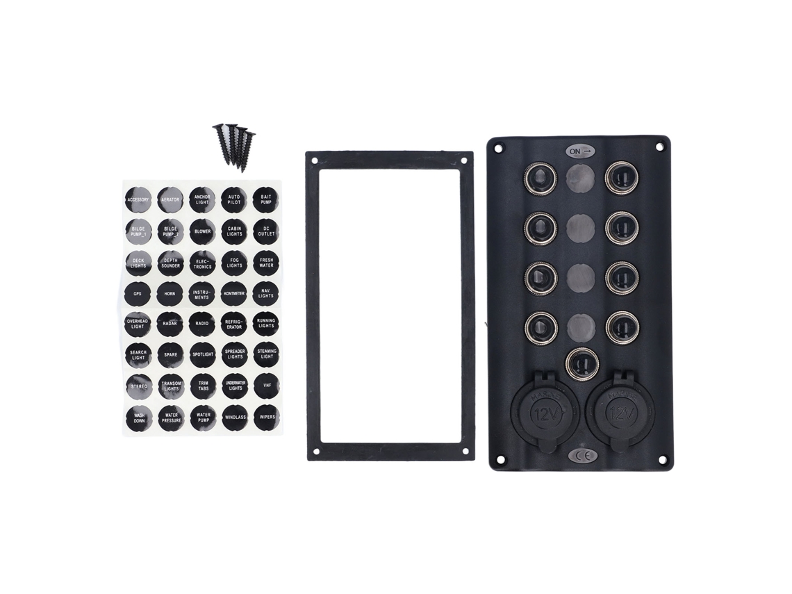Painel de Interruptor OMSJD 4 Gang com Bateria