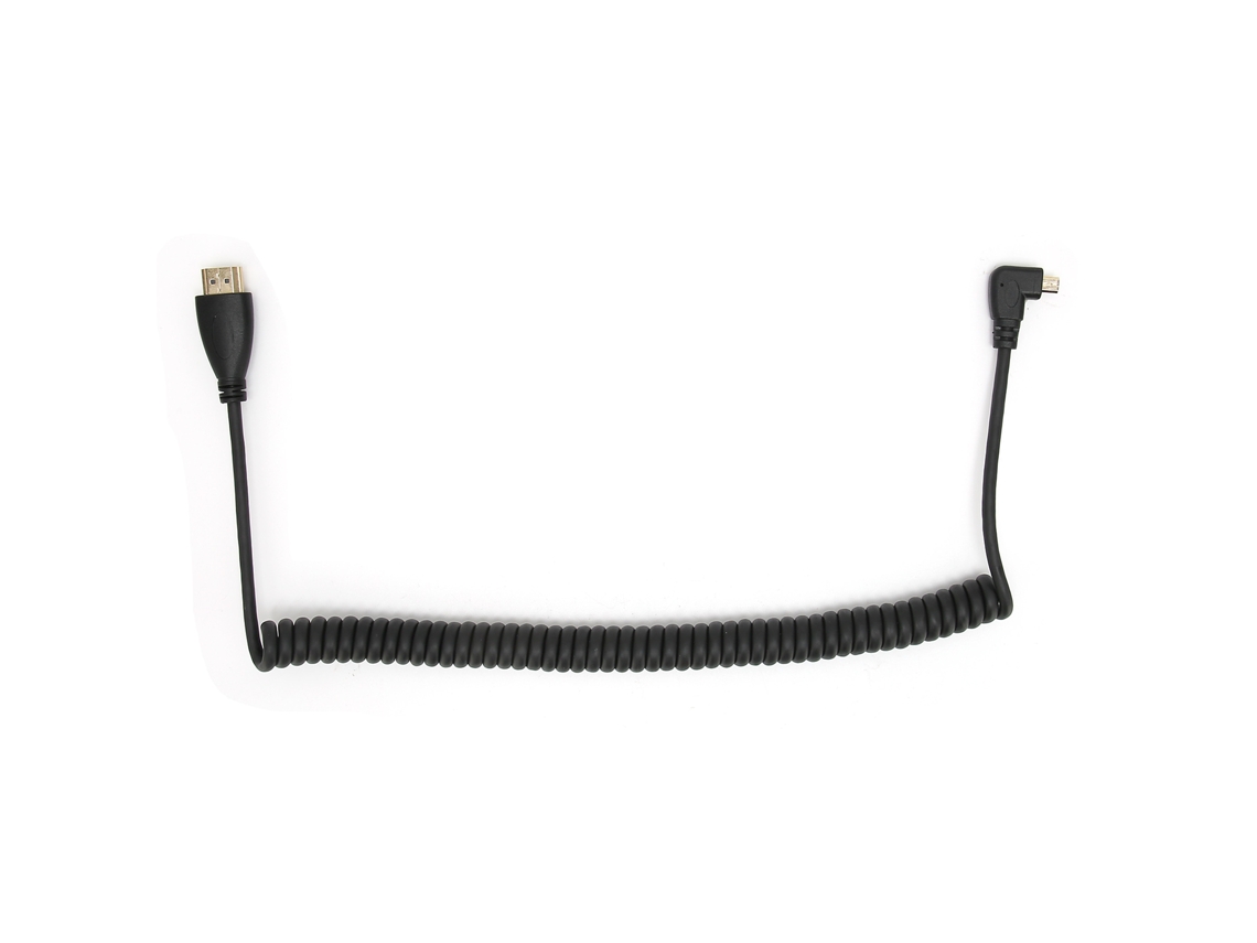 Adaptador Cabo Hdmi A Para Hdmi D Com Cabo De Mola E Cotovelo Positivo