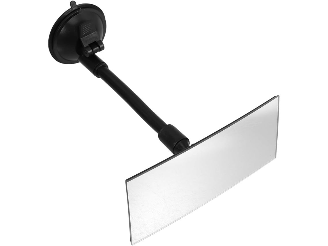 Espelho Retangular De Vidro Com Canto Em Pvc Refletivo Antirreflexo.