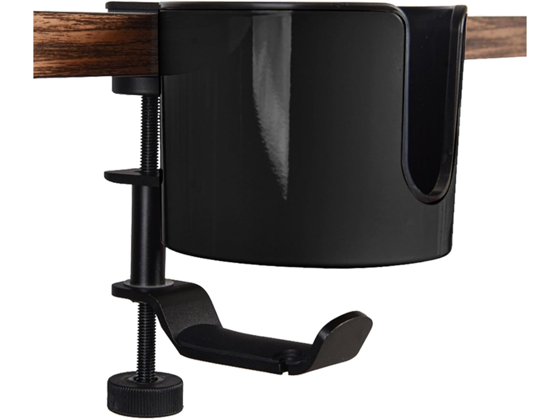 Suporte De Mesa 2em 1 Para Copos, Com Clipe Anti Derramamento, Organizador De Mesa Com Clipe, Suporte Giratório Para