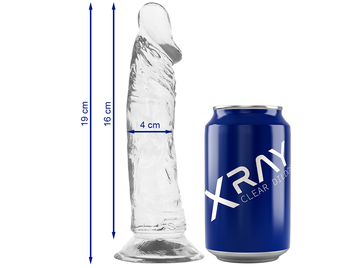 XRAY CLEAR DILDO TRANSPARENTE 19CM X 4CM