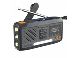 RÁDIO DAB EXTERNO, ALTO-FALANTE, BATERIA EXTERNA E MANIVELA SOLAR AQUAFORGE