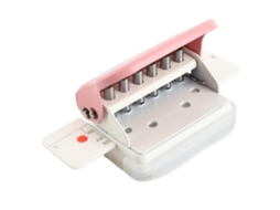 Perfurador Manual De Abs Resistente Para Papel A4, B5 E A5, Capacidade Para 5 Folhas, Rosa, Material Gokoco