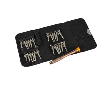 Conjunto de chaves de fenda mecânicas 25 em 1, compatível com iPhone, telefone, óculos, computador, etc., com capa VHBW