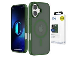 Capa Magnética 3mk Smoke Magcase Para Apple Iphone 16 Pro Com Proteção De Tela.