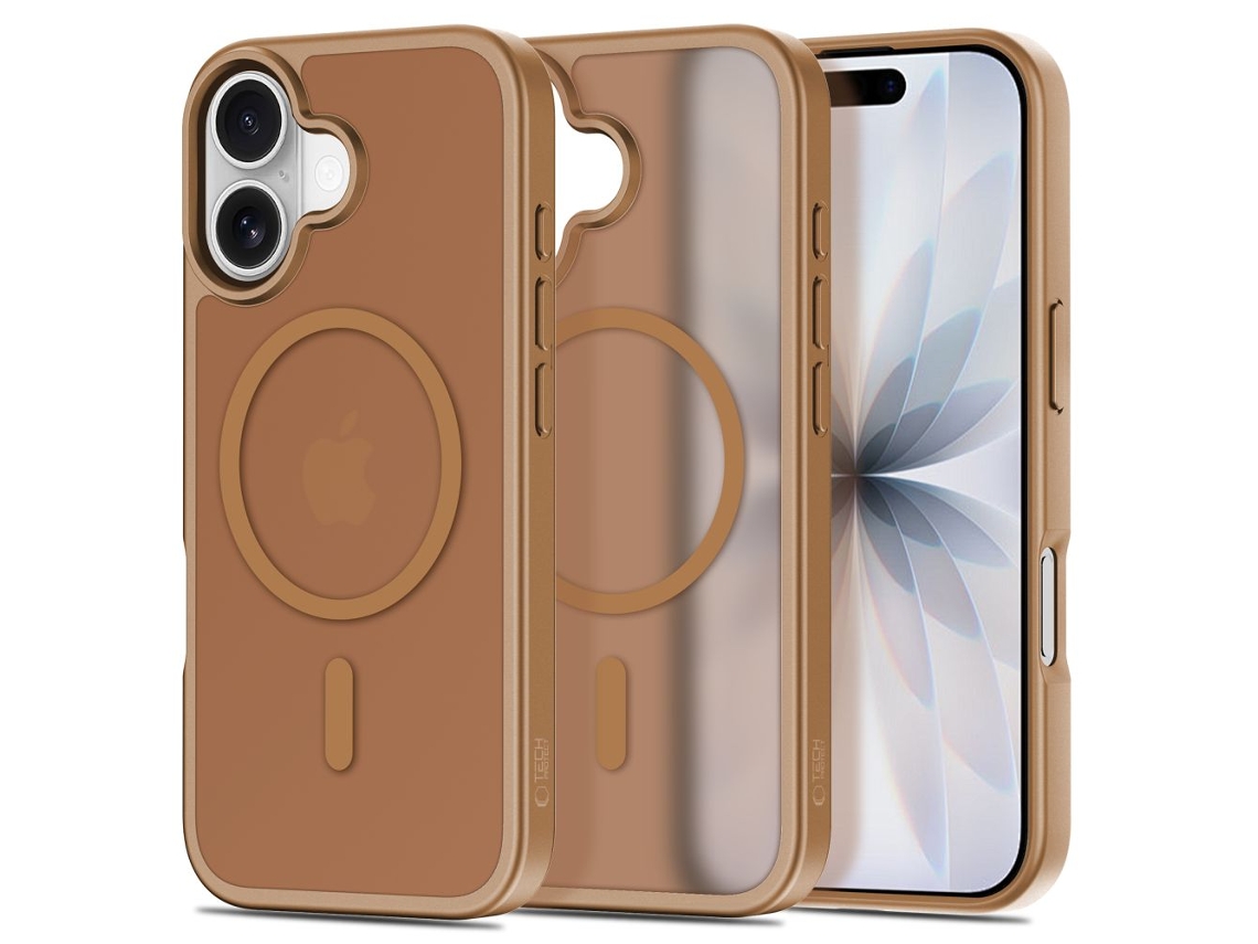 Capa Magnética Tech-protect Basicmag Para Iphone 17, Marrom Fosco