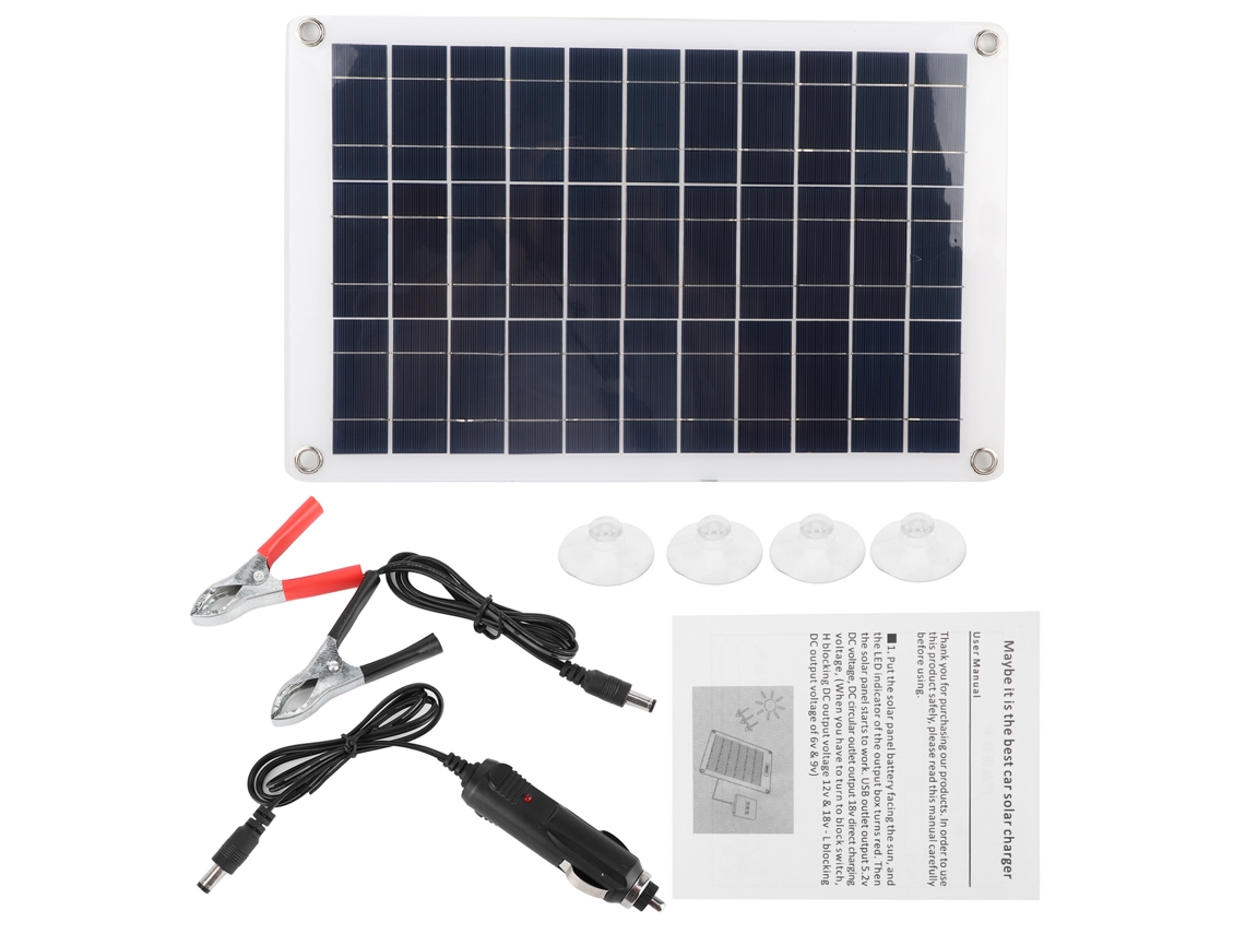 Painel Solar Dobrável 50 W com Célula Monocristalina e Carregador Usb Duplo para Carros, Trailers, Iates BRILVIBERA