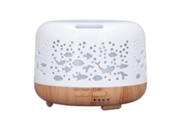 Laxiscreed Umidificador De Aromaterapia 300ml Com Luz Noturna E Revestimento Em Madeira