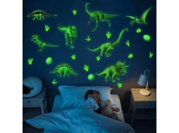 2026 calcomanías de Dinossauros para Quarto Infantil, Adesivos Que Brilham na Escuridão Pvc