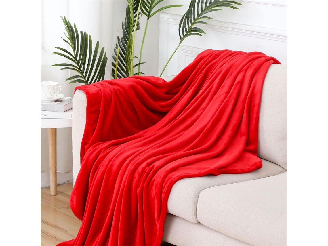 Manta de Flanela Lã Fansu Cor Sólida Microfibra Macia e Quente para Outono Inverno Colcha Fofa Quarto Ou Sofá