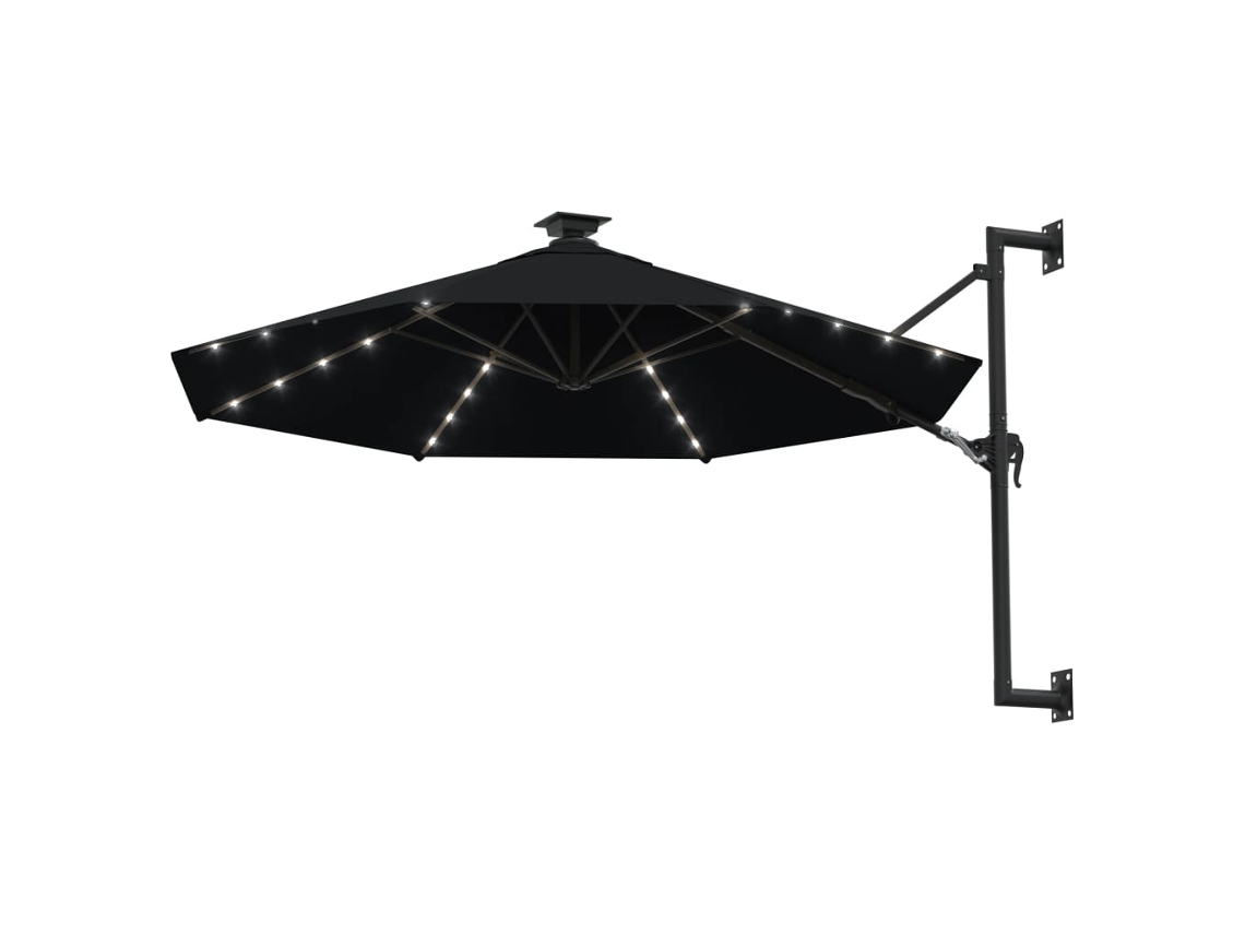 Guarda-sol para Jardim de Parede 300 Cm com Luzes LED MAISON EXCLUSIVE