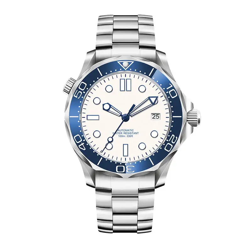 Relógio Masculino Automático Casual De Negócios (azul) 41 Mm, Cristal De Safira Com Luminescência E Resistência À Água.