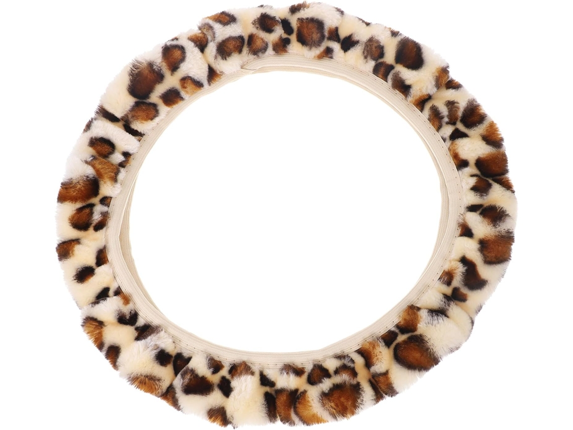 Capa para volante com estampa Pelúcia Bichinhos, 36-38 cm, elástica, resistente e fácil de usar.
