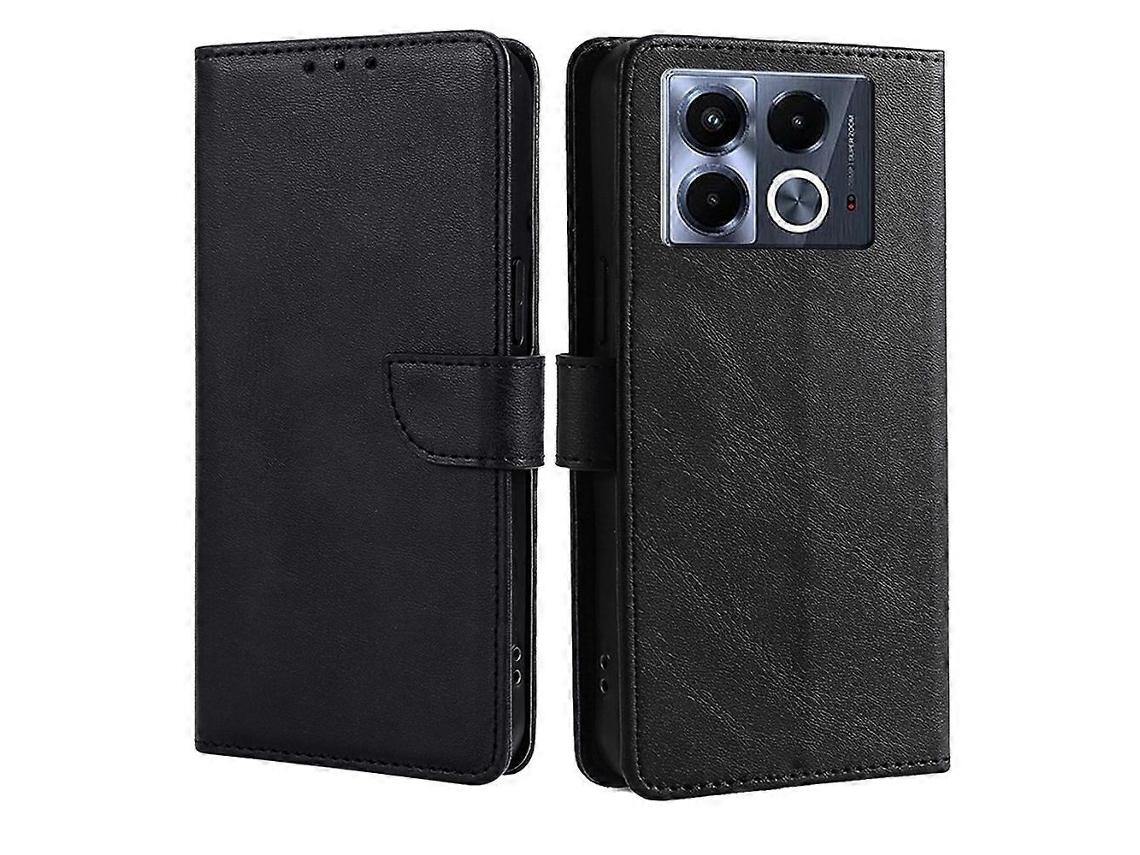 Capa De Celular Flip Em Couro Texturizado De Bezerro Com Fivela Para Infinix Hot 50 5g