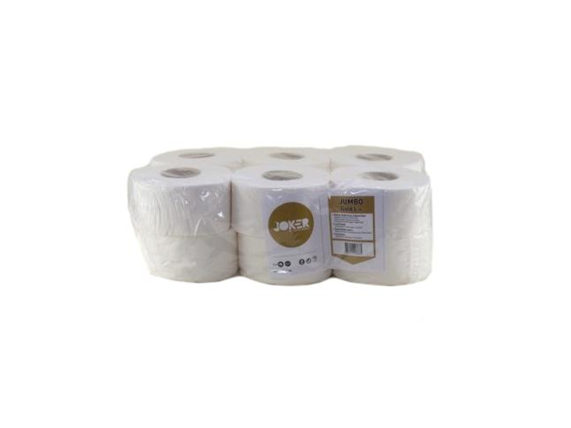 Pack Papel Jumbo Industrial Joker L+ 90 m 12 Rolos