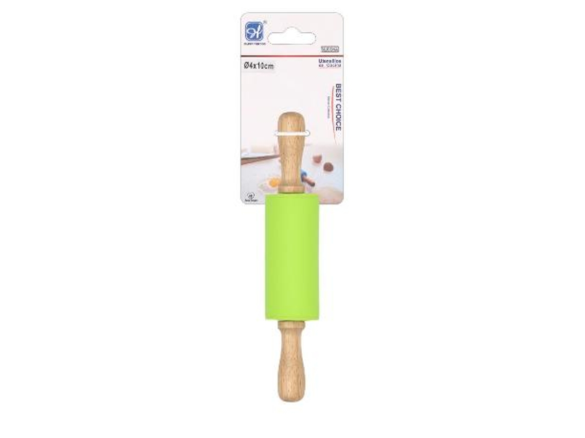 Rodillo silicona madera 38x4,5 cm blister