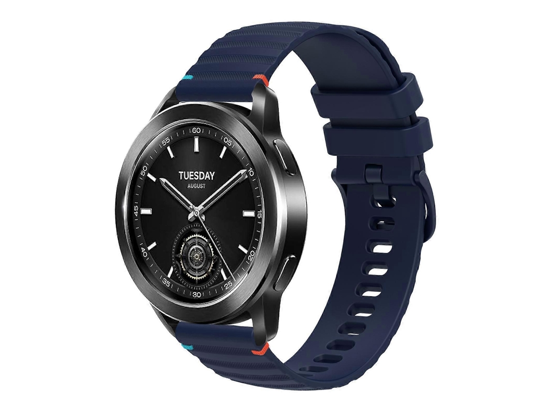 Pulseira De Silicone De 22 Mm Com Costura Ondulada Em Pontos.
