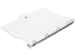 Pasta transparente Ciieeo A4 com 4 furos, camada plástica portátil, durável e leve, ideal para mesa e escola, 1 unidade.