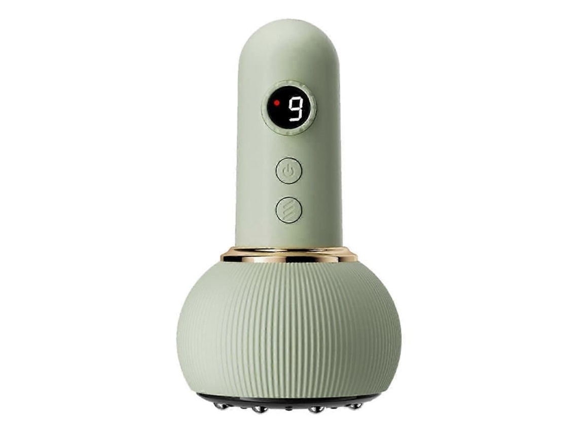 Massagem De Drenagem Linfática Elétrica Para Pés, Mãos E Músculos Abdominais – Modelagem Corporal Com Gua Sha Verde Por Microcorrente E Ventosas.