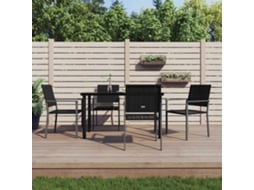 Conjunto 5 Pcs de Jantar P/ Jardim Vime Pe e Aço PANGSHIYUAN