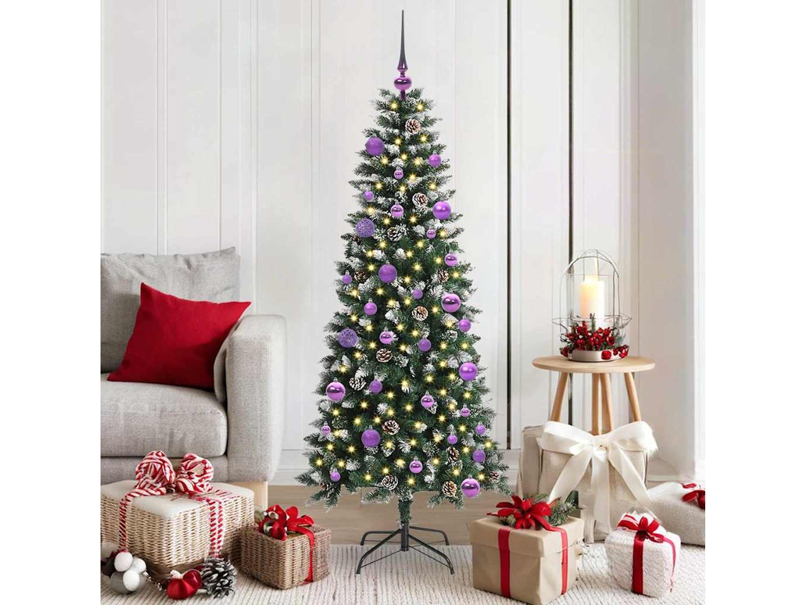 Vidaxl Árvore De Natal Artificial Verde 150 Cm Pvc, Plástico E Aço