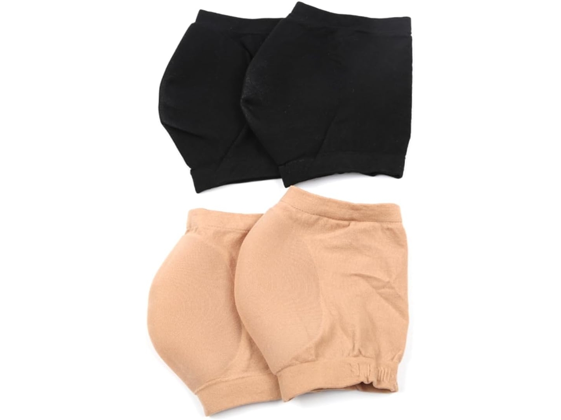 Protetor De Calcanhar Feminino Em Nylon Preto Para Proteção Estilo Spa, Confortável