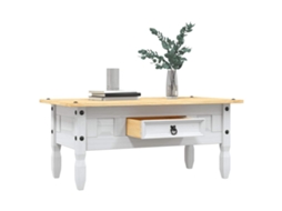 Mesa De Centro Corona Pinho Mexicano 100x55x44 Cm Branco DKD HOME DECOR