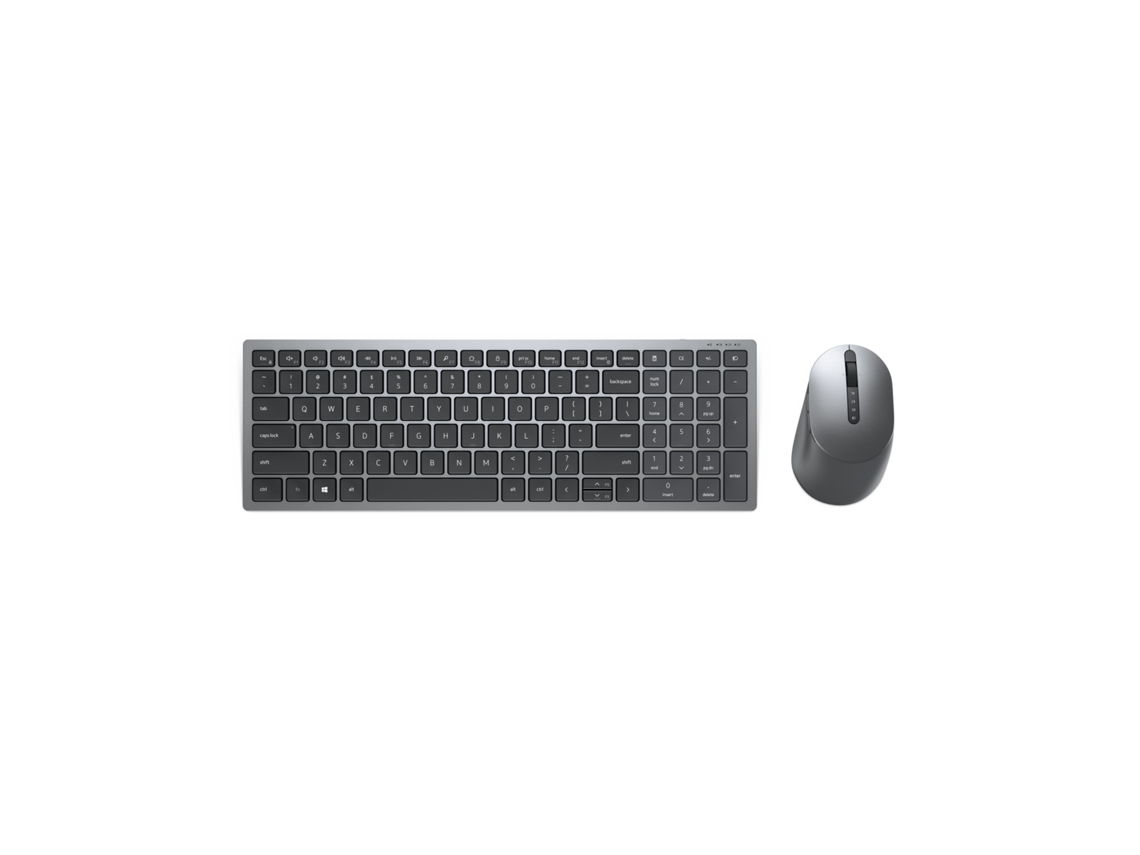 Teclado e mouse DELL Km7120W incluído Rf sem fio Bluetooth Qwerty italiano titânio cinza