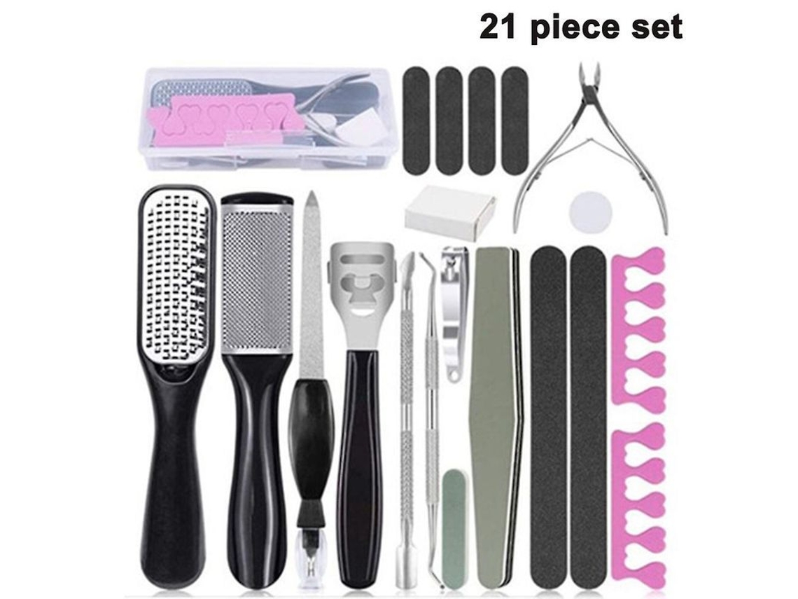 Kit de Pedicure Profissional com Ferramentas de Aço Inoxidável e Raspador de Pés