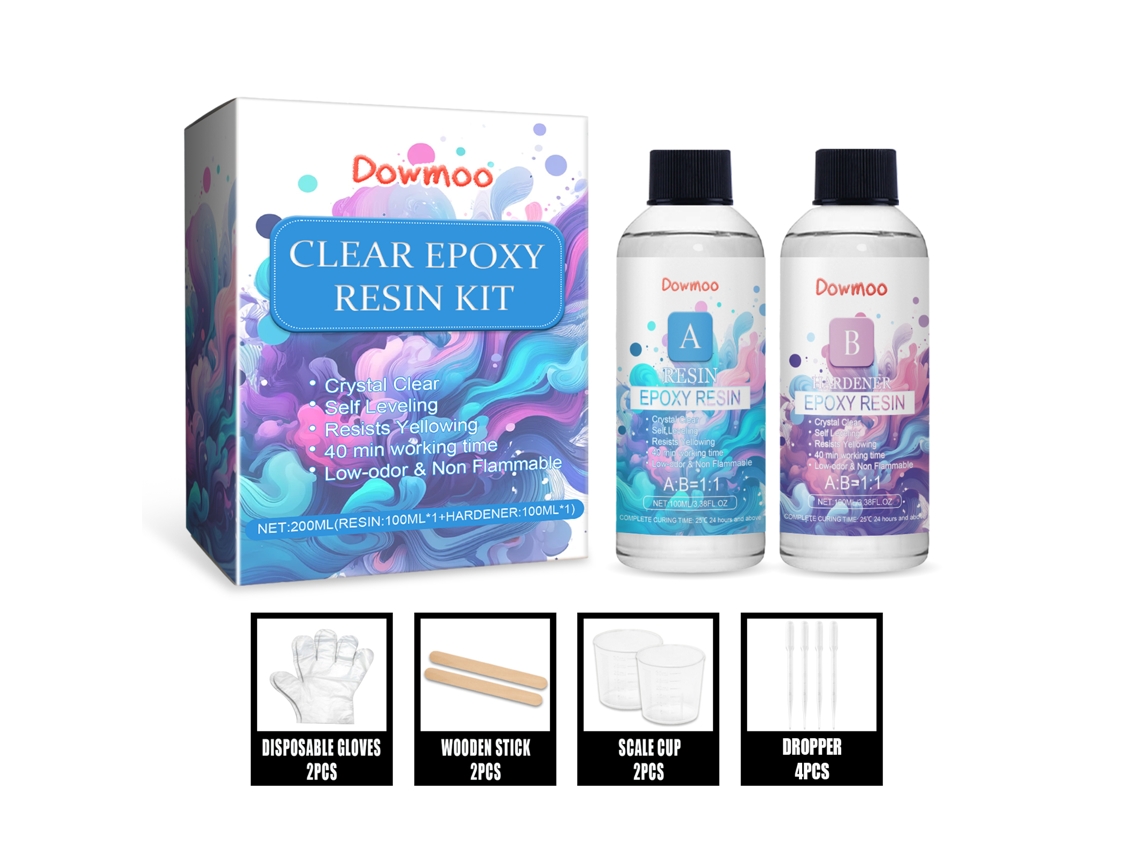 Kit Resina Cristalina Clara Diy Artes