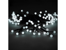 Grinalda de luzes de Natal em forma de esfera com 120 LEDs de luz branca fria. Para uso em ambientes internos / externos com proteção IP44
