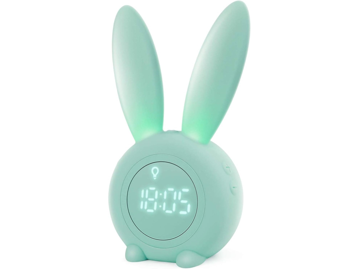 Despertador Lyx com sensor de frio, luz de respiração automática inteligente e visor automático de hora, dados e temperatura (verde)
