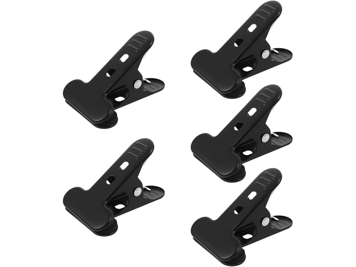 Clip Design Portátil E Versátil, Conjunto De 5 Peças Fundo Fotográfico Em Liga Metálica Preta Para Estúdio E Retratos
