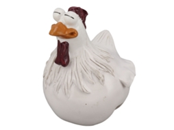 Estatueta de galinha de resina Baok-Funny para jardim e pátio, requintada peça ornamental resistente ao desgaste, tipo C.
