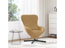 Vidaxl Cadeira Ovo Castanho 63 X 73 X 90 Cm Veludo