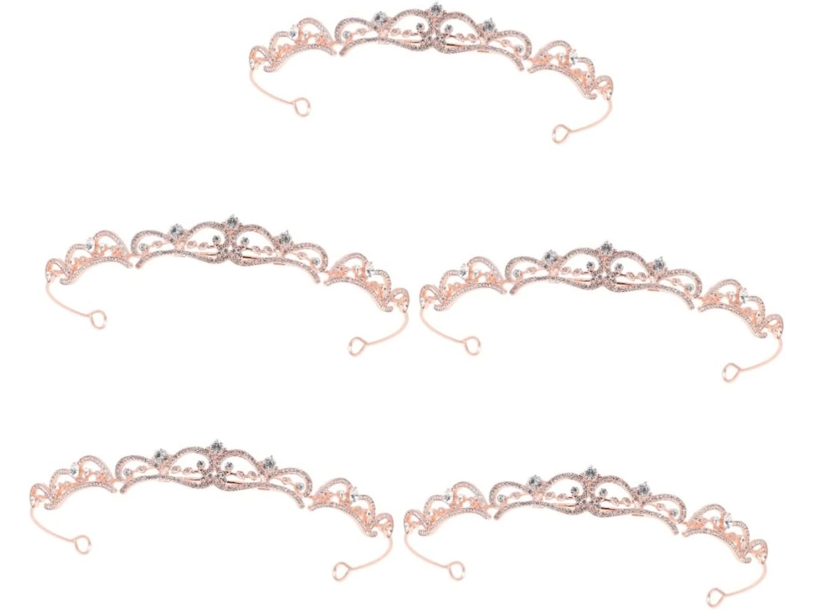Conjunto De 5 Coroas De Casamento Com Strass - Elegante Para Mulheres - Ideal Para Noivas E Damas De Honra