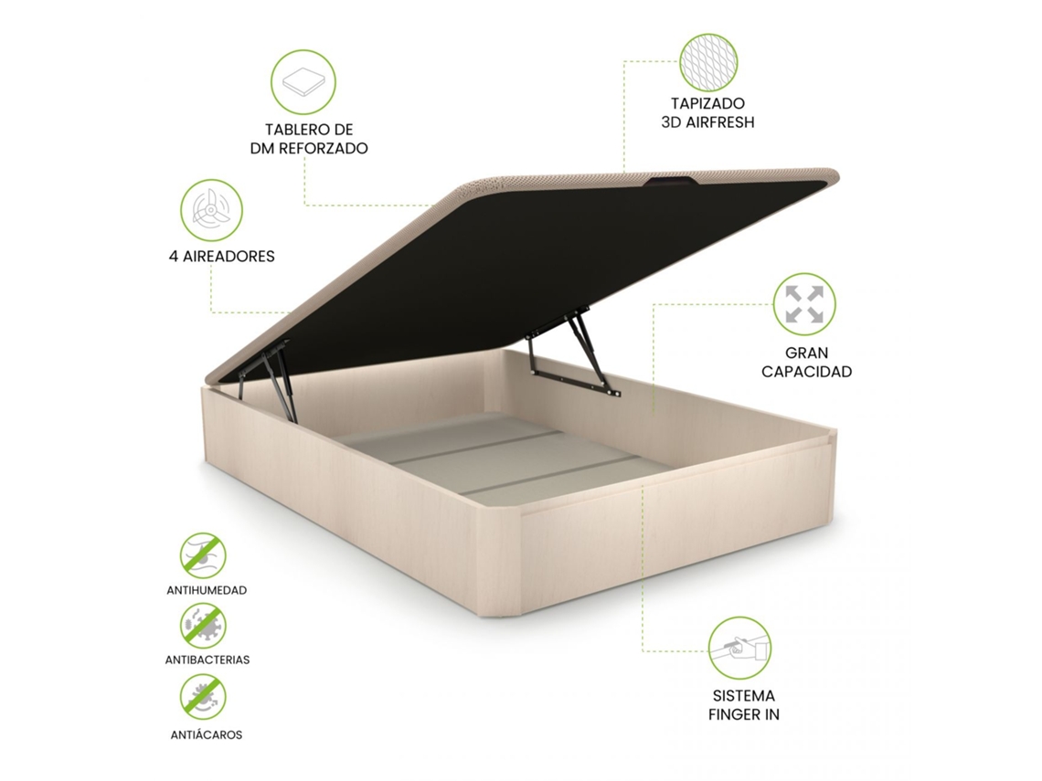 Sommier rebatível de luxo 3D Ártico 135x190 cm