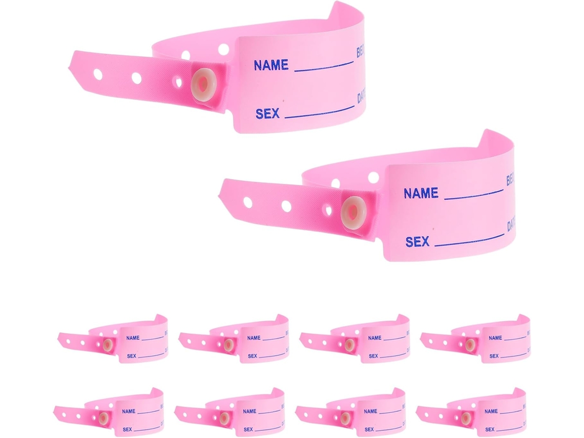 Healvian 100-pulseiras De Identificação Médica Ajustáveis Para Adultos, Ideais Para Hospitais, Em Pvc Impermeável E