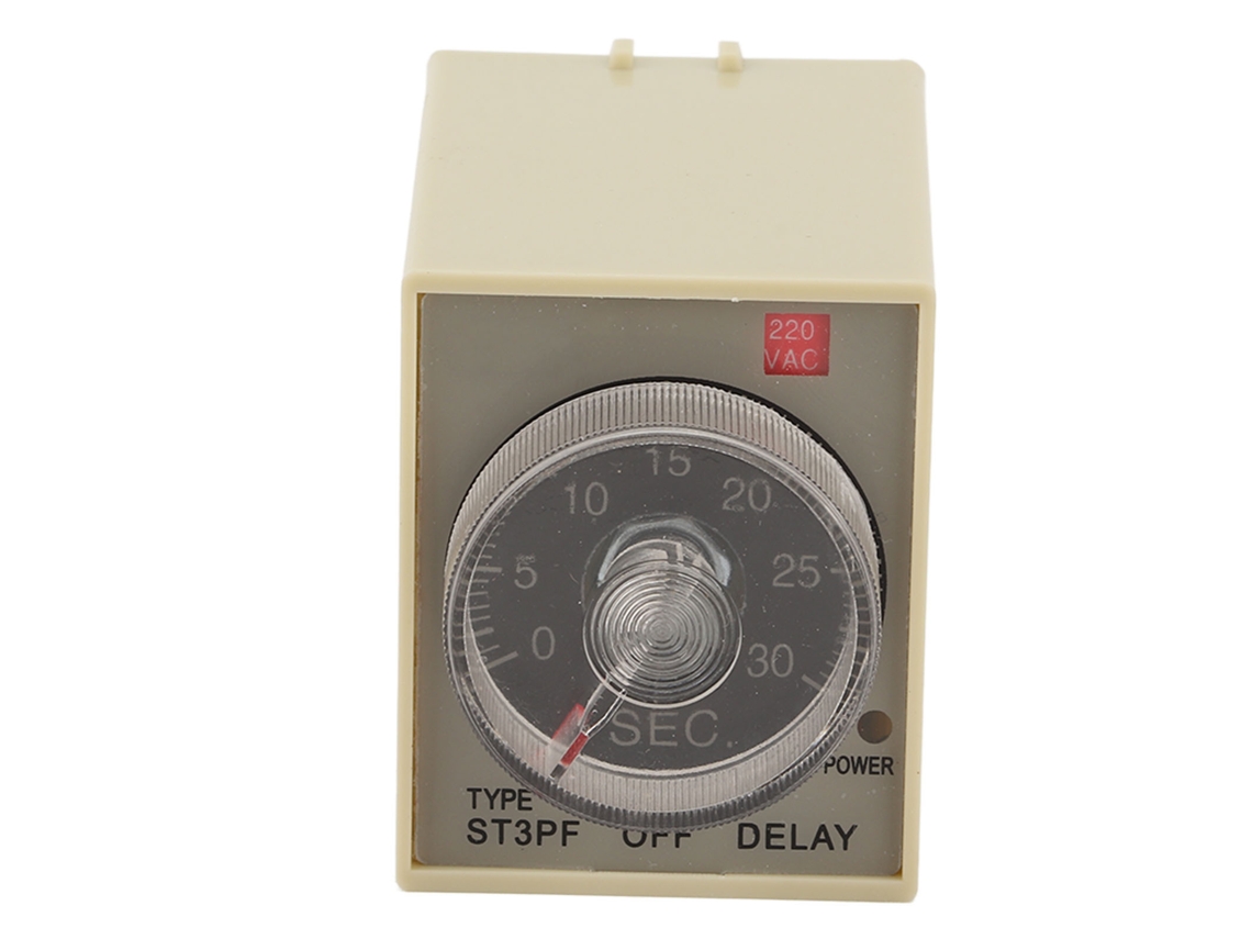 Relé de Tempo Veloriskku, ajustável, retardo, CA220v, St3pf