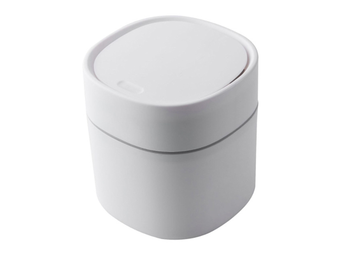 Lixeira Mini de Mesa com Tampa Cute Modelo Nórdico para Escritório e Banheiro