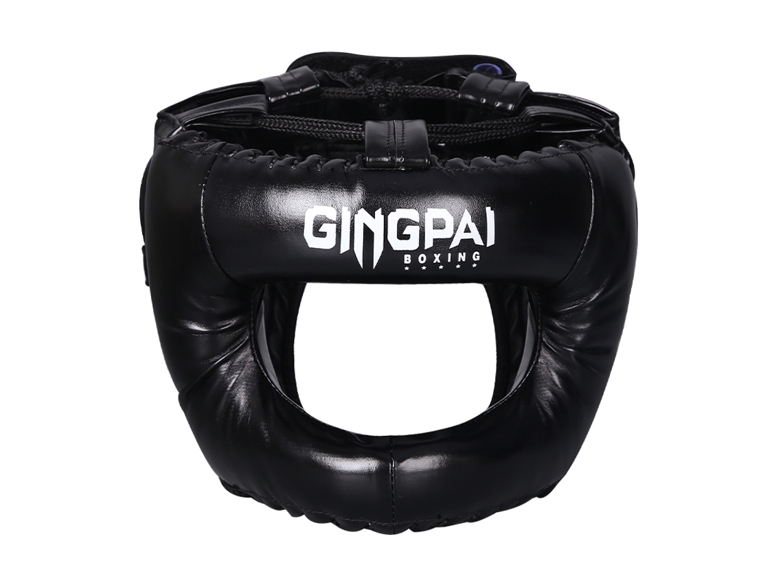 Capacete para Boxe, Sanda e MMA com Proteção Total para o Nariz Preto (S)