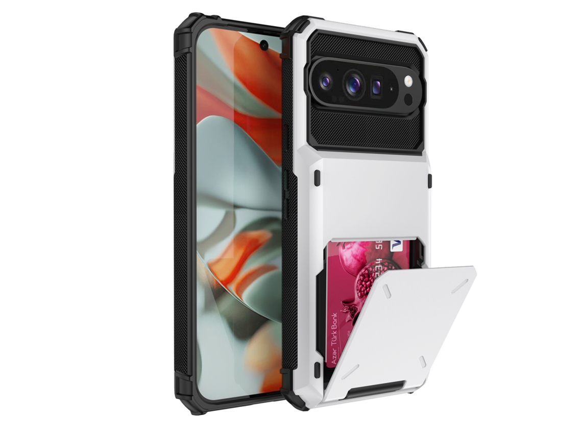 Capa Para Google Pixel 10a Czhhmart, Com Ranhura Para Cartão Branco